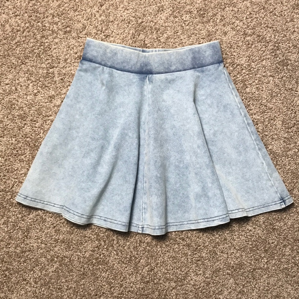 Light wash Denim Skater Skirt